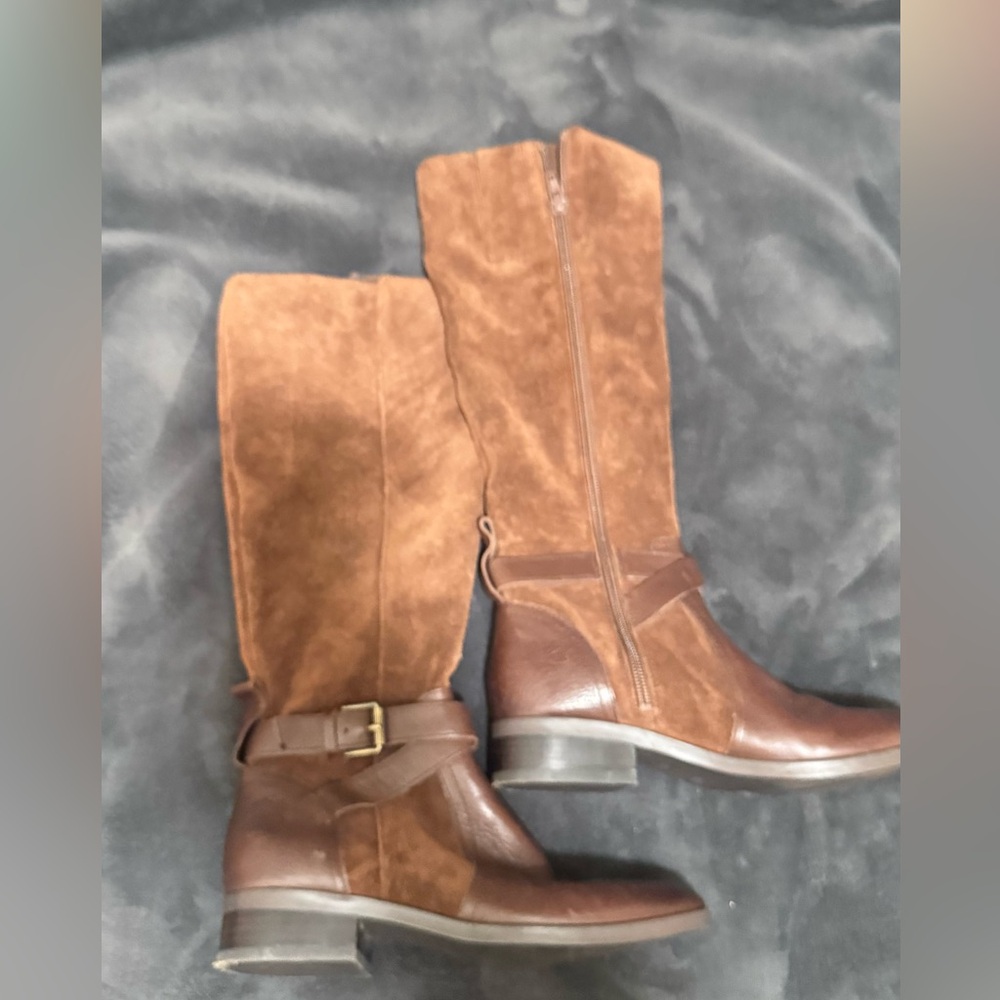 Naturalizer Brown Heeled Boots with Buckle